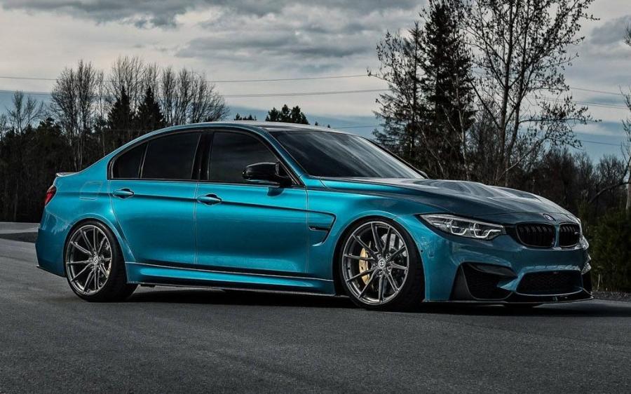 BMW M3 Sedan Atlantis Blue on HRE Wheels (P104SC) '2019